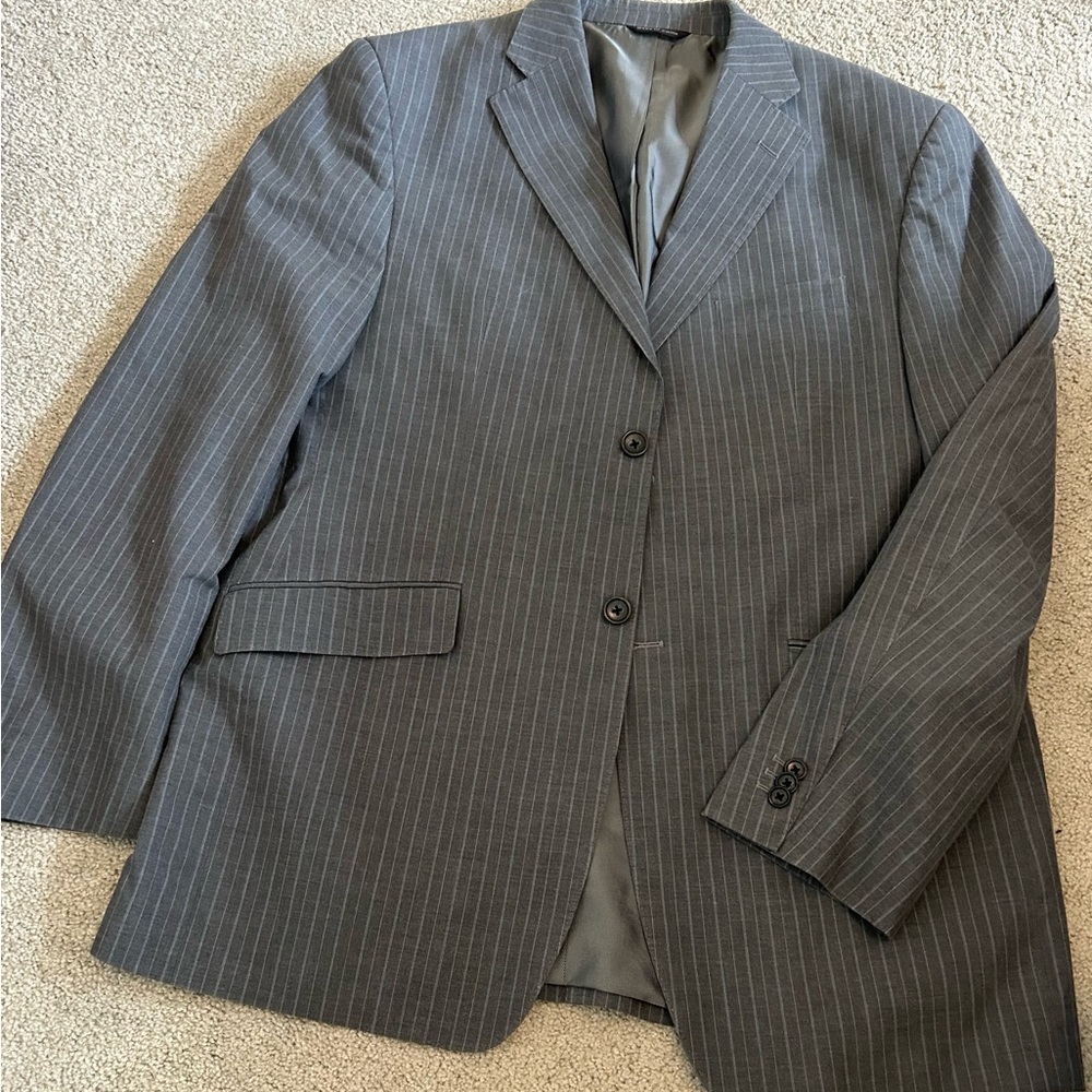 Banana Republic Charcoal Pinstripe Blazer